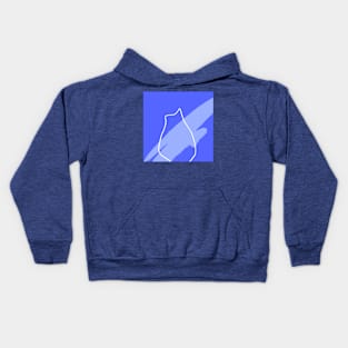 Elegant Blue Ice Bear Abstract Art Kids Hoodie